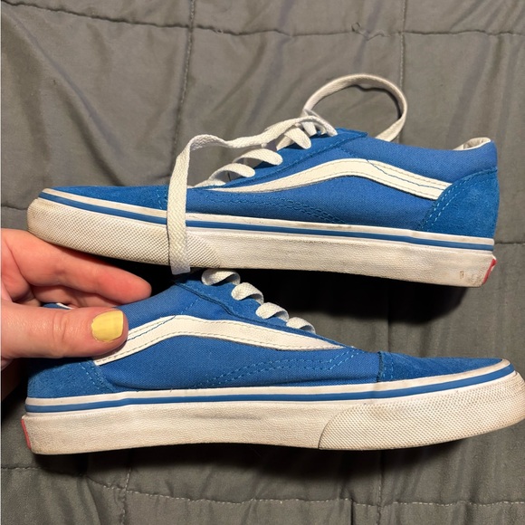 VANS Blue Old Skool Low Classic Sneakers Kids Youth Size 4 - Picture 3 of 6